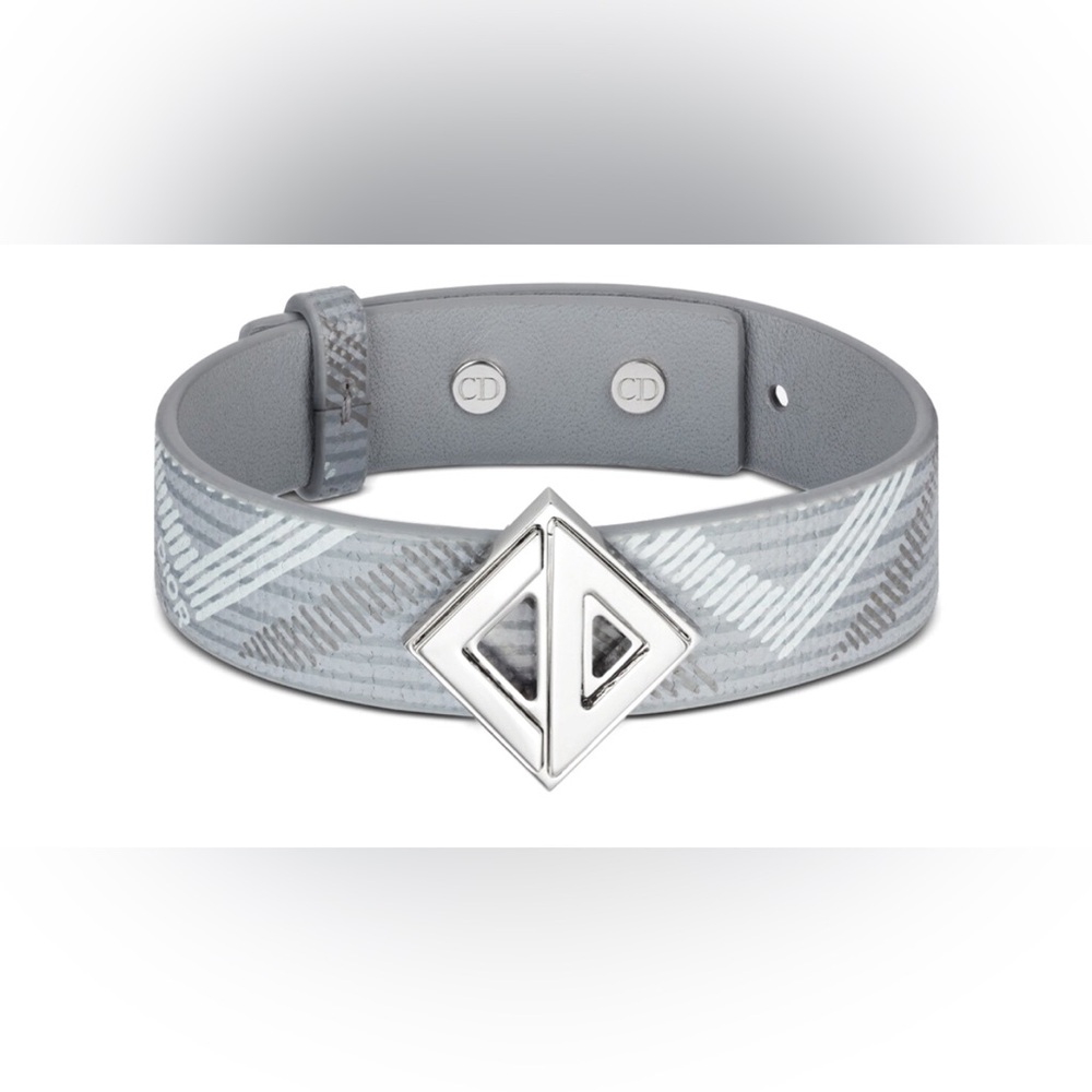 Christian Dior CD Logo Leather Bracelet